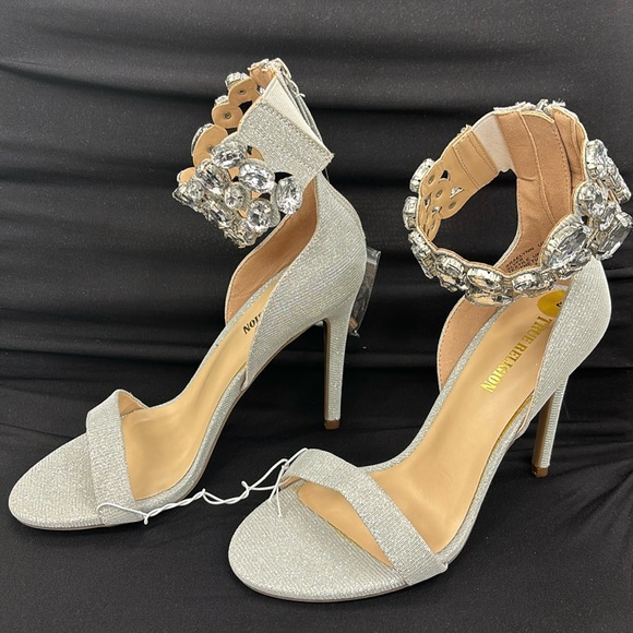 True Religion Metallic Rhinestone Heels - Picture 2 of 6